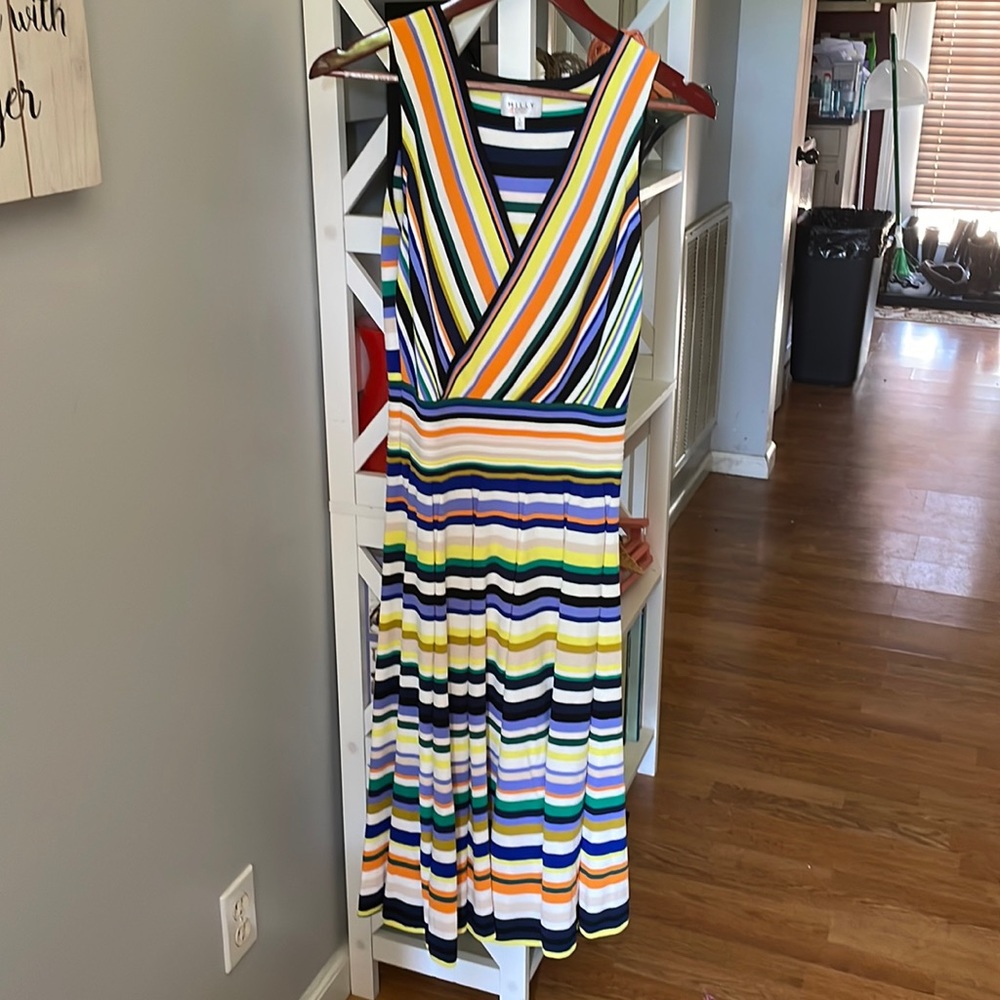 Milly stripe surplice dress M12